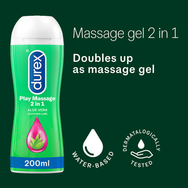 Durex - Play Massage 2 in 1 200 ml (Green) -  Massage Oil  Durio.sg