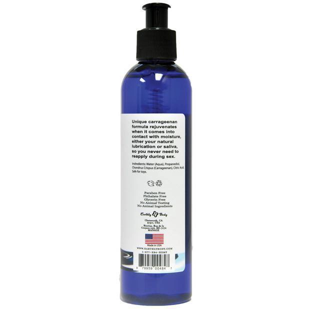 Earthly Body - Waterslide Personal Lubricant w/Carrageenan 8 oz -  Lube (Water Based)  Durio.sg