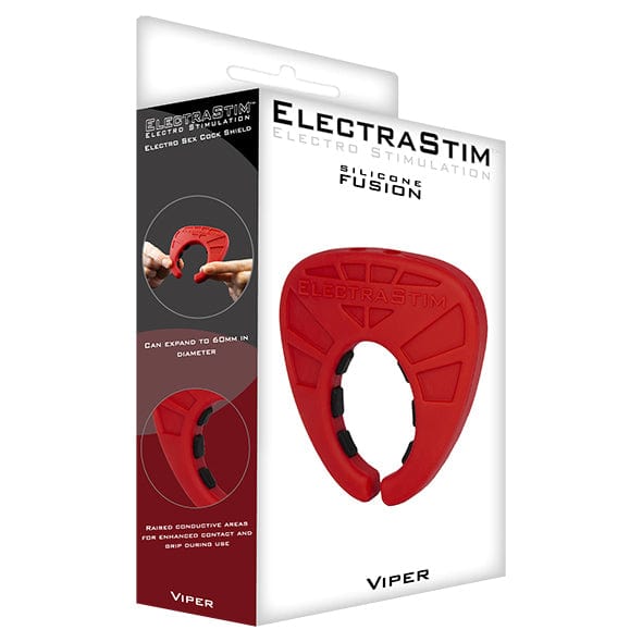 ElectraStim - Electro Stimulation Silicone Fusion Viper Cock Shield (Red) -  Electrosex  Durio.sg