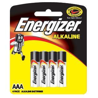 Energizer - Alkaline E92 Battery Pack of 4 AAA -  Battery  Durio.sg