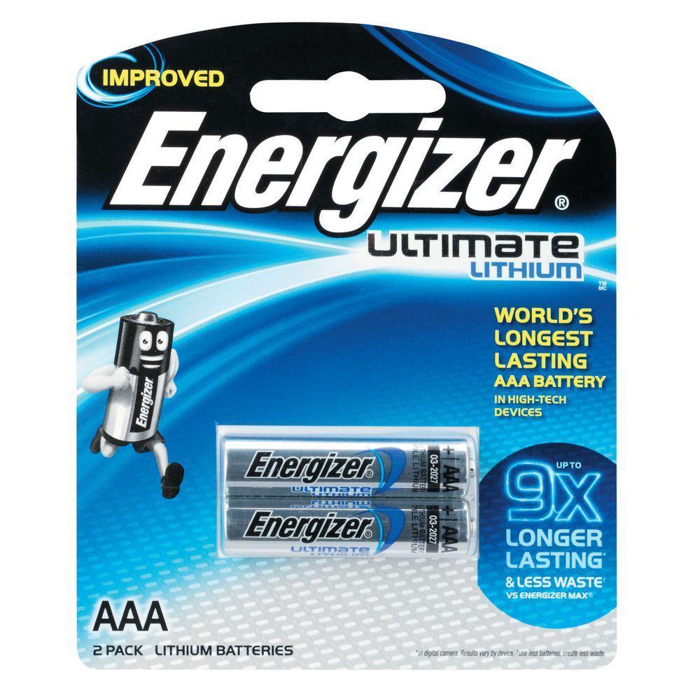 Energizer - Ultimate Lithium L92 Battery Pack of 2 AAA -  Battery  Durio.sg