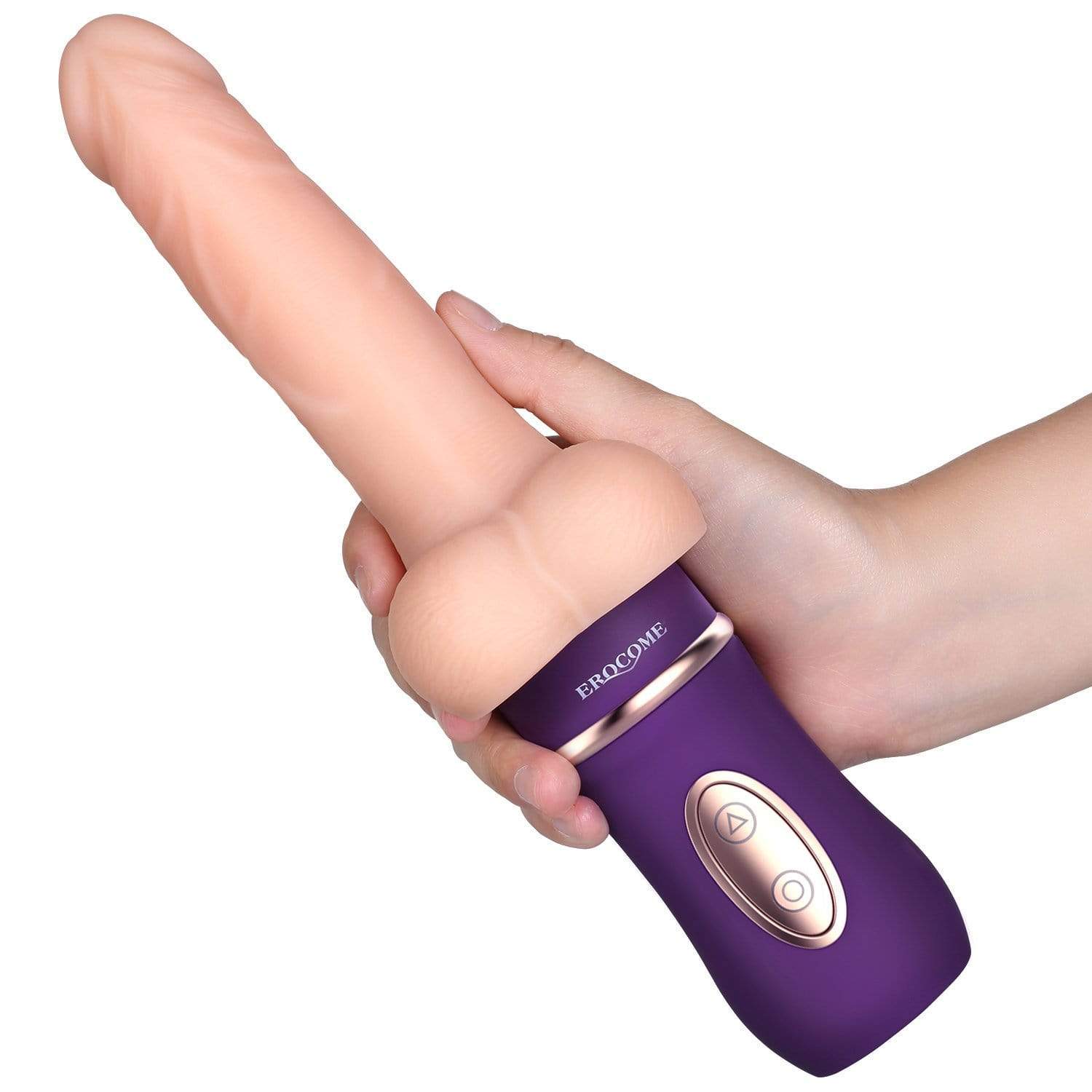 Erocome - Auriga Thrust Realistic Dildo Vibrator (Beige) -  Realistic Dildo with suction cup (Vibration) Rechargeable  Durio.sg