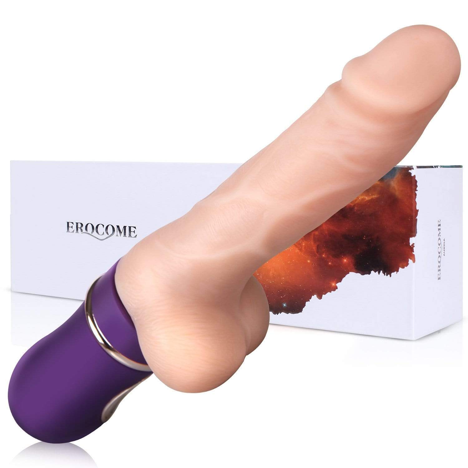 Erocome - Auriga Thrust Realistic Dildo Vibrator (Beige) -  Realistic Dildo with suction cup (Vibration) Rechargeable  Durio.sg