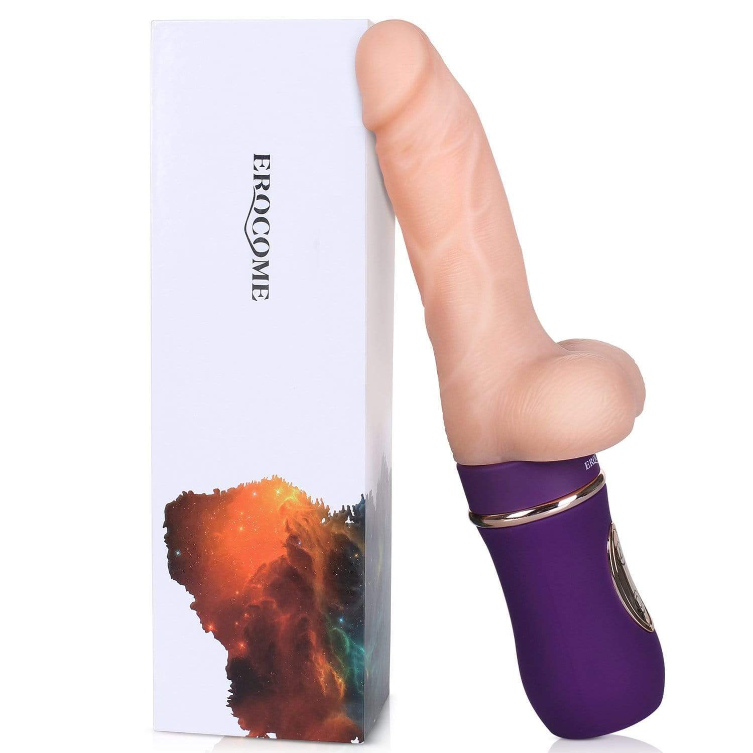Erocome - Auriga Thrust Realistic Dildo Vibrator (Beige) -  Realistic Dildo with suction cup (Vibration) Rechargeable  Durio.sg