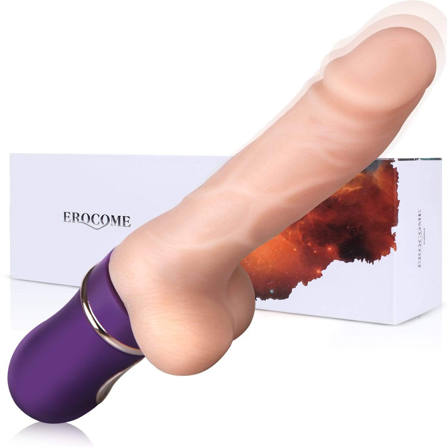 Erocome - Auriga Thrust Realistic Dildo Vibrator (Beige) -  Realistic Dildo with suction cup (Vibration) Rechargeable  Durio.sg