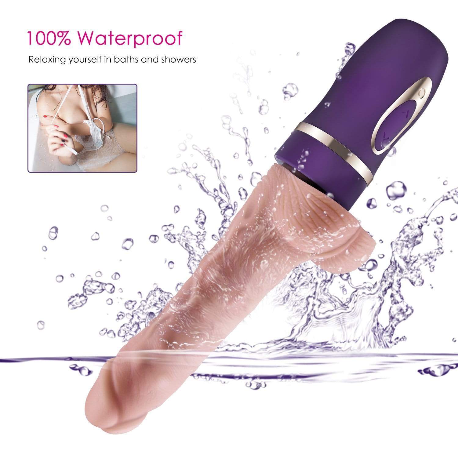 Erocome - Bootes Thrust Heat Realistic Dildo Vibrator (Beige) -  Realistic Dildo w/o suction cup (Vibration) Rechargeable  Durio.sg