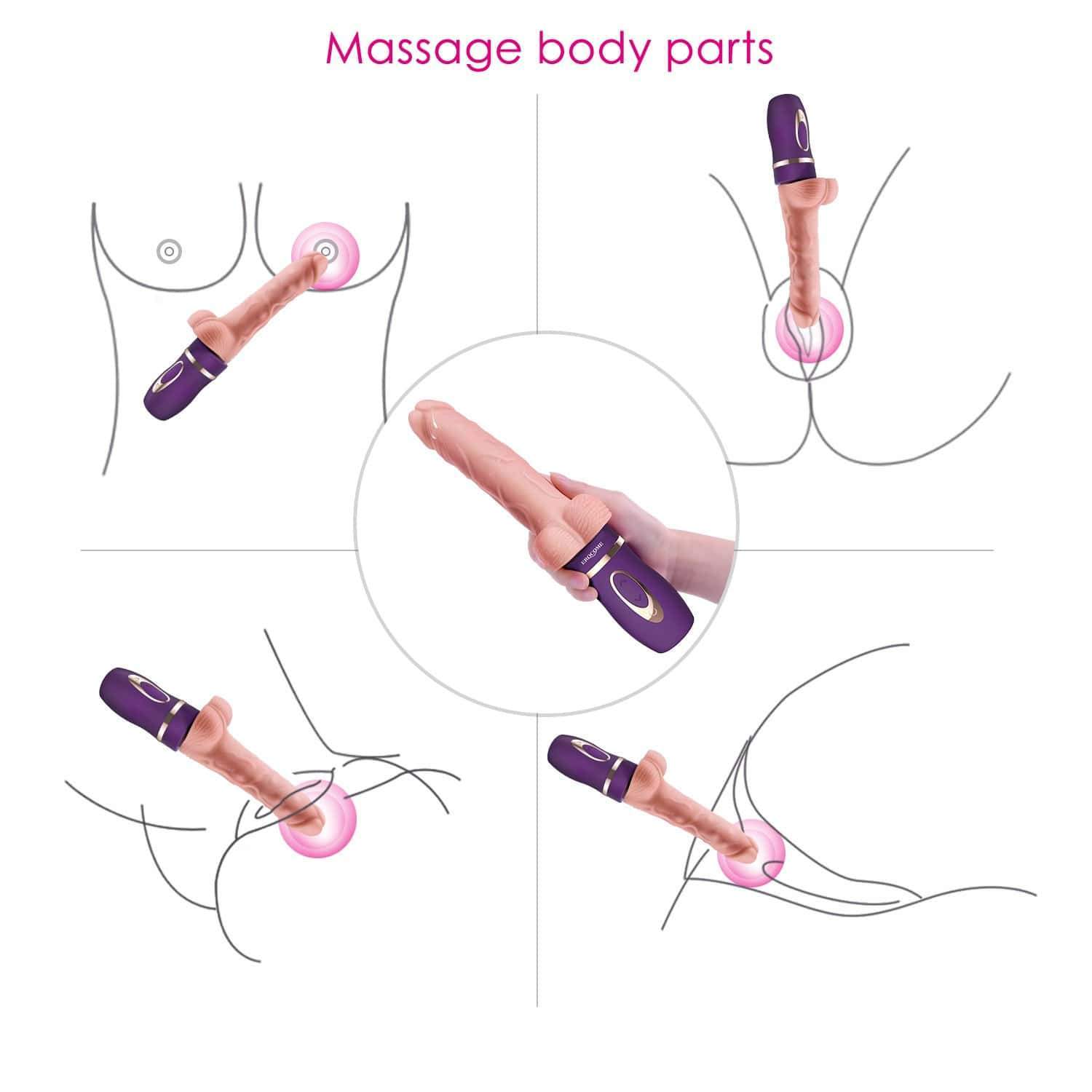 Erocome - Bootes Thrust Heat Realistic Dildo Vibrator (Beige) -  Realistic Dildo w/o suction cup (Vibration) Rechargeable  Durio.sg