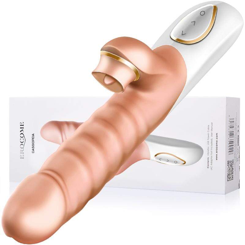 Erocome - Cassiopeia Rabbit Vibrator (Beige) -  Rabbit Dildo (Vibration) Rechargeable  Durio.sg