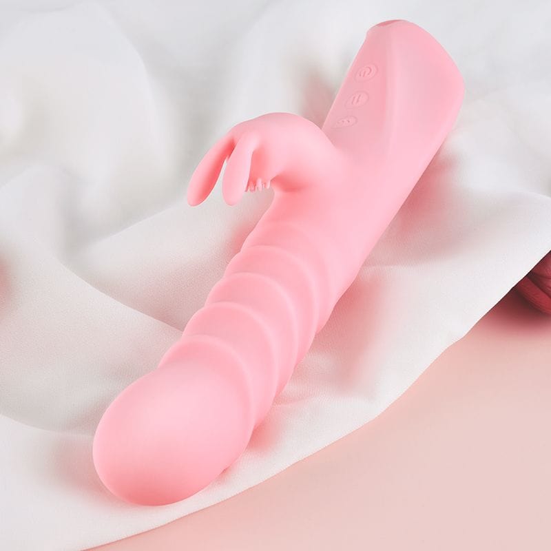 Erocome - Columba Thrusting Heating Rabbit Vibrator (Pink) -  Rabbit Dildo (Vibration) Rechargeable  Durio.sg