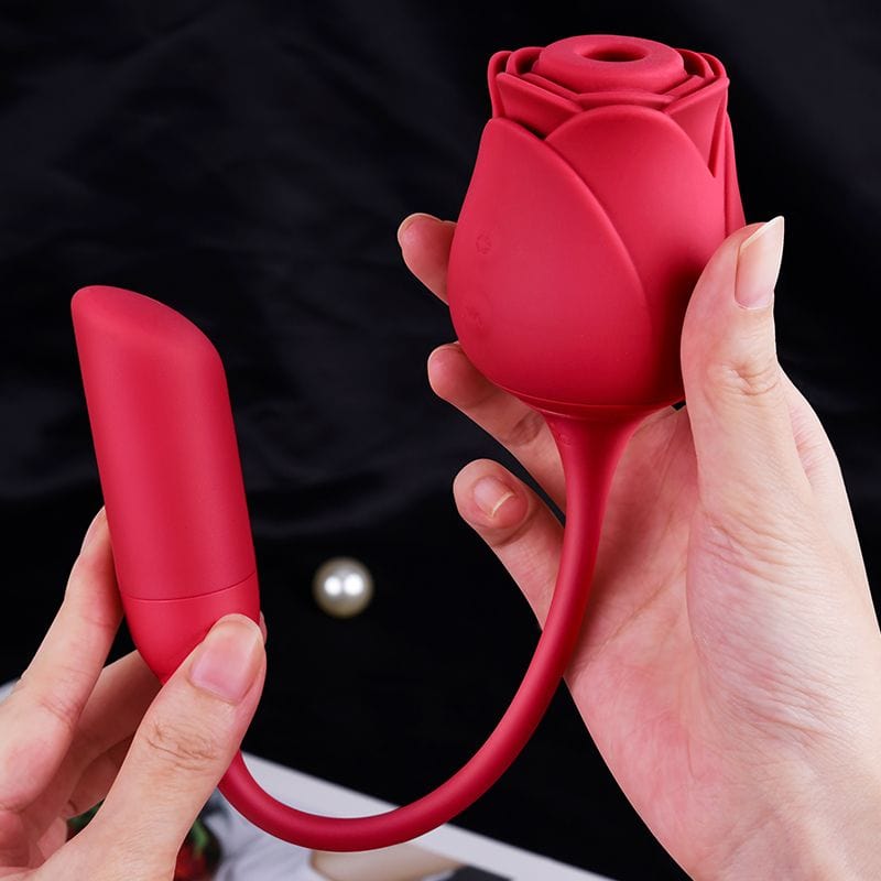 Erocome - Coronaborealis Rose Vibrating Sucking Clit Massager (Red) -  Clit Massager (Vibration) Rechargeable  Durio.sg