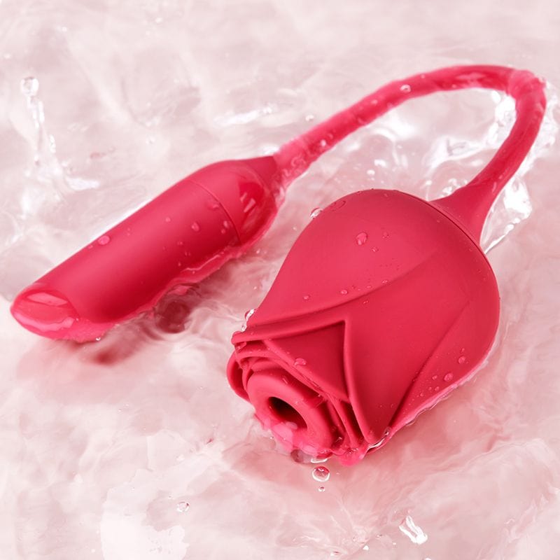 Erocome - Coronaborealis Rose Vibrating Sucking Clit Massager (Red) -  Clit Massager (Vibration) Rechargeable  Durio.sg