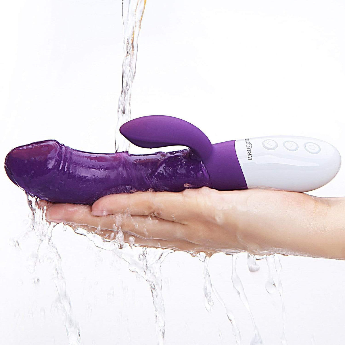 Erocome - Crater Rabbit Vibrator (Purple) -  Rabbit Dildo (Vibration) Rechargeable  Durio.sg