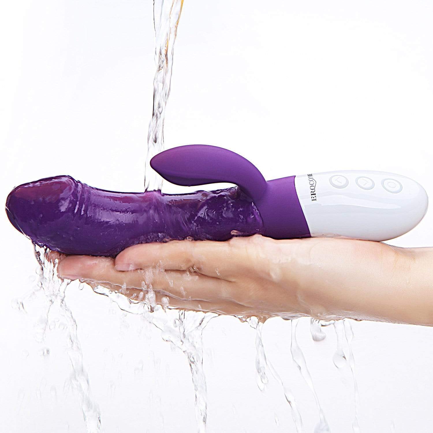 Erocome - Crater Rabbit Vibrator (Purple) -  Rabbit Dildo (Vibration) Rechargeable  Durio.sg