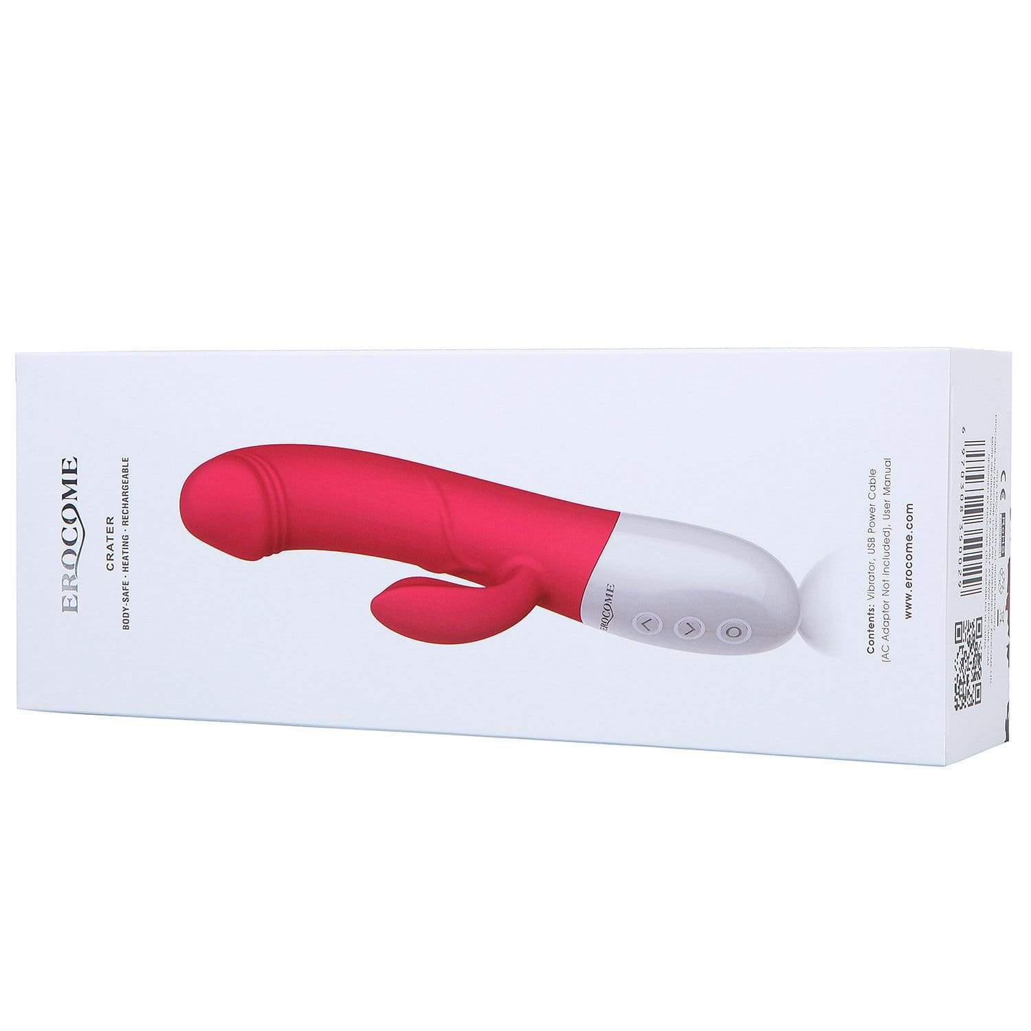 Erocome - Crater Rabbit Vibrator (Red) -  Rabbit Dildo (Vibration) Rechargeable  Durio.sg