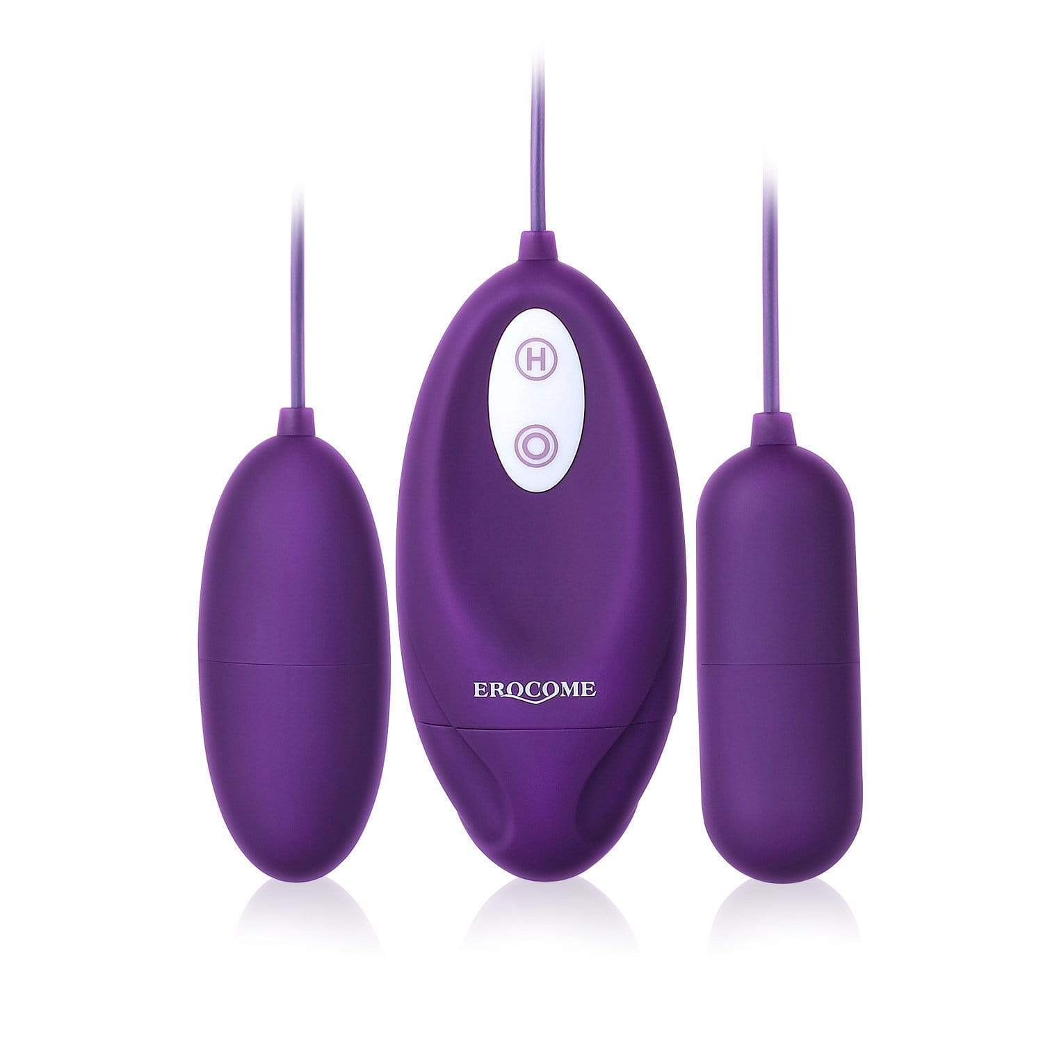 Erocome - Lyra Duo Remote Control Egg Vibrator (Purple) -  Wireless Remote Control Egg (Vibration) Non Rechargeable  Durio.sg