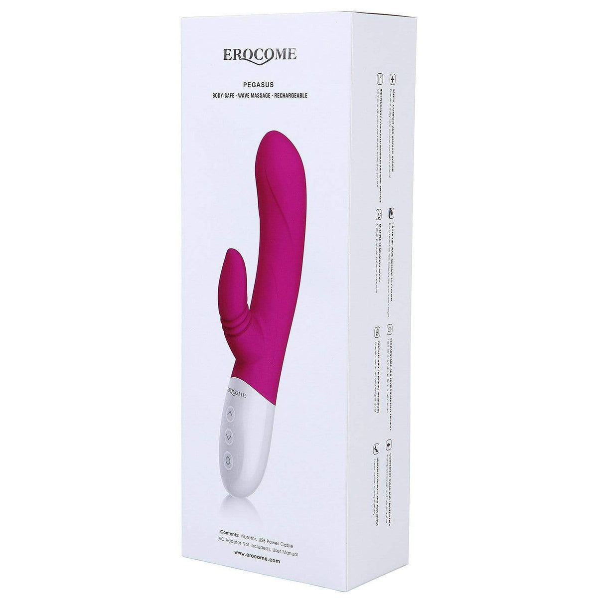 Erocome - Pegasus Rabbit Vibrator (Deep Rose) -  Rabbit Dildo (Vibration) Rechargeable  Durio.sg
