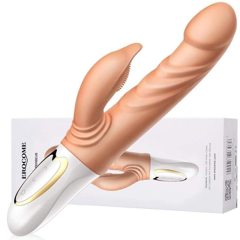 Erocome - Persurs Rabbit Vibrator (Beige) -  Rabbit Dildo (Vibration) Rechargeable  Durio.sg