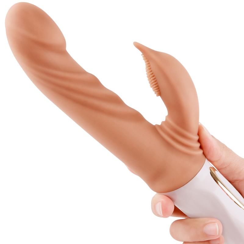 Erocome - Persurs Rabbit Vibrator (Beige) -  Rabbit Dildo (Vibration) Rechargeable  Durio.sg