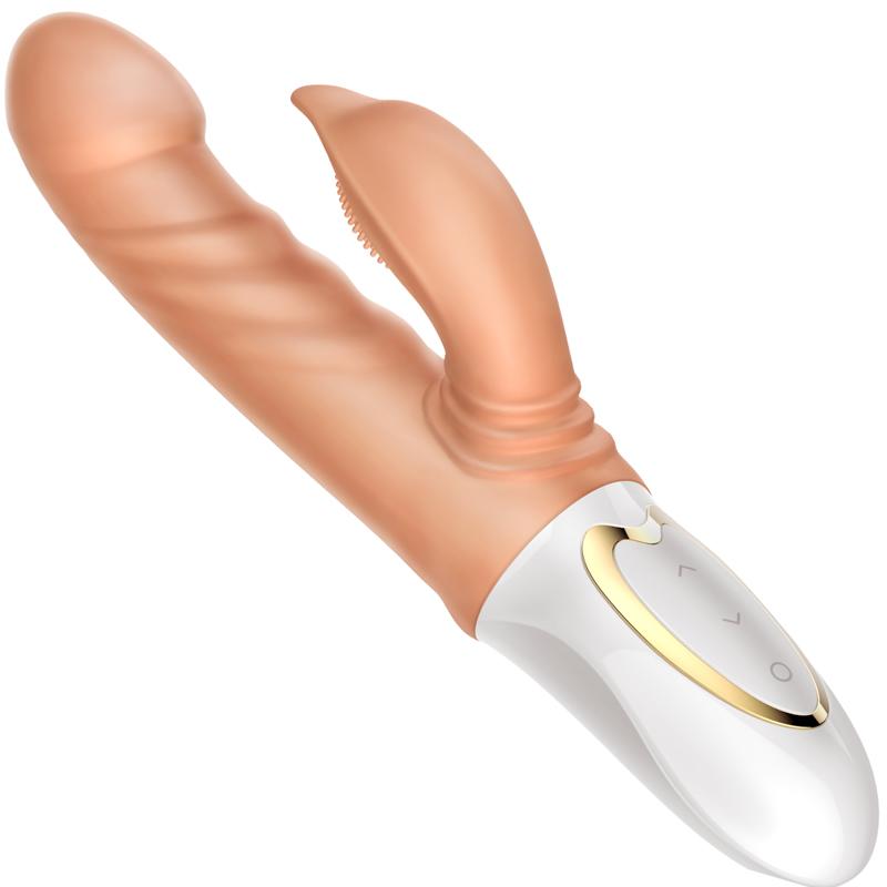 Erocome - Persurs Rabbit Vibrator (Beige) -  Rabbit Dildo (Vibration) Rechargeable  Durio.sg