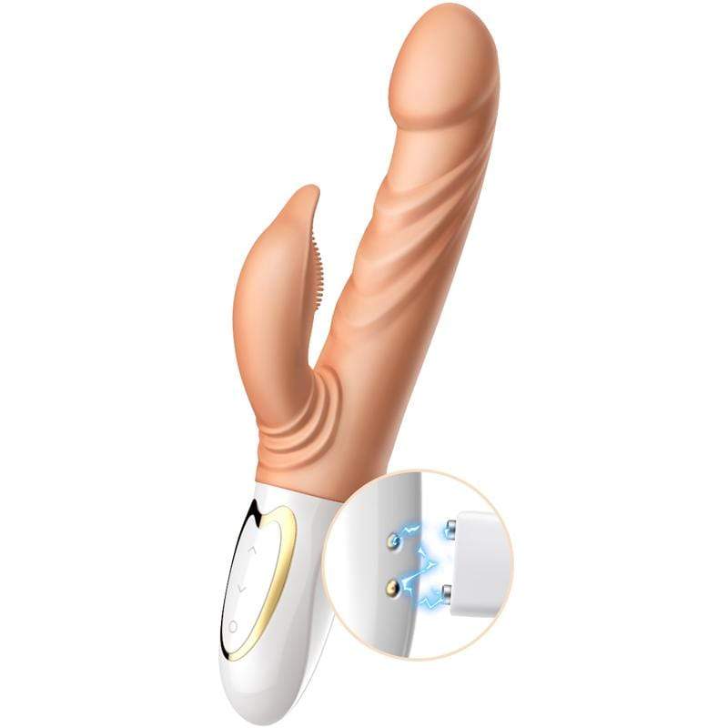 Erocome - Persurs Rabbit Vibrator (Beige) -  Rabbit Dildo (Vibration) Rechargeable  Durio.sg