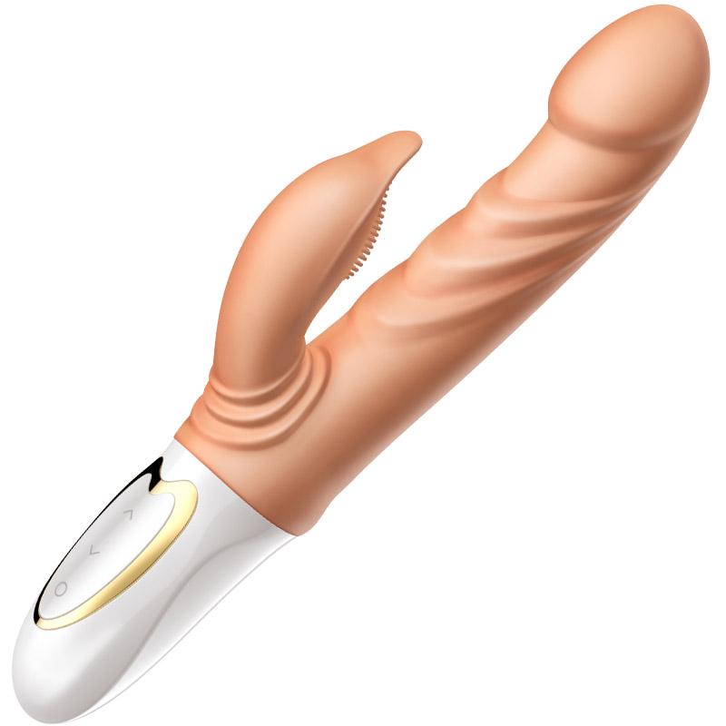 Erocome - Persurs Rabbit Vibrator (Beige) -  Rabbit Dildo (Vibration) Rechargeable  Durio.sg
