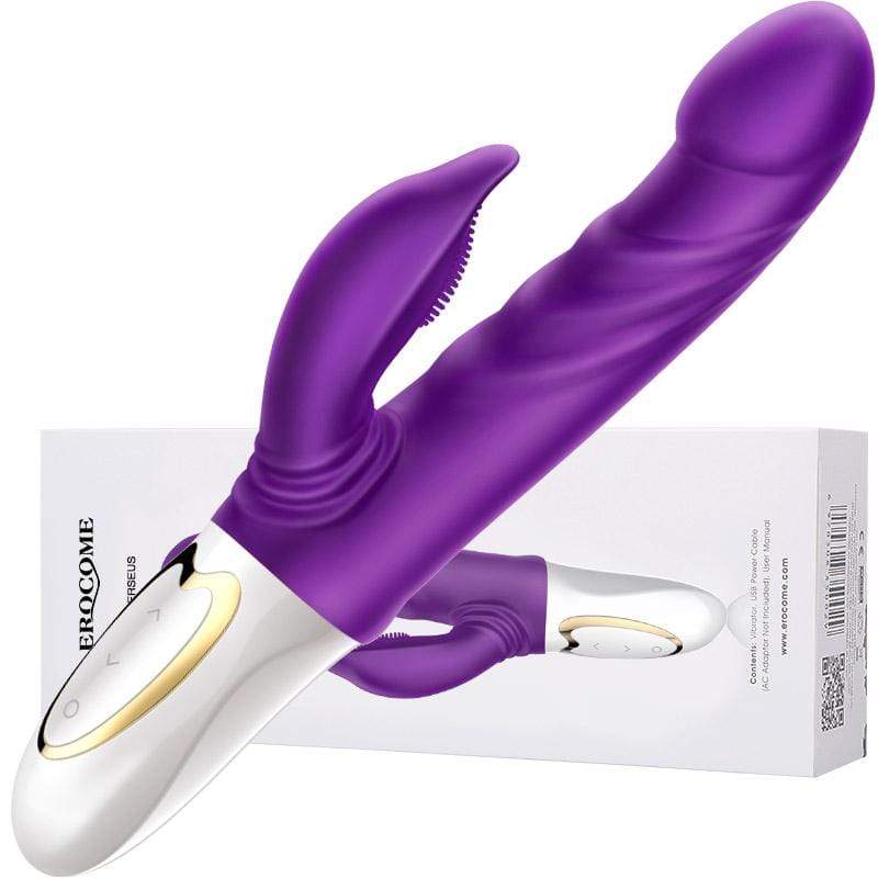 Erocome - Persurs Rabbit Vibrator (Purple) -  Rabbit Dildo (Vibration) Rechargeable  Durio.sg