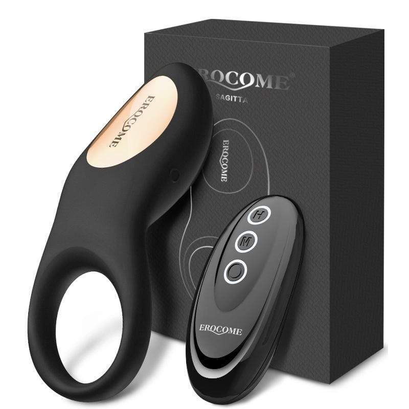 Erocome - Sagitta Remote Control Rechargeable Silicone Cock Ring (Black) -  Remote Control Cock Ring (Vibration) Rechargeable  Durio.sg