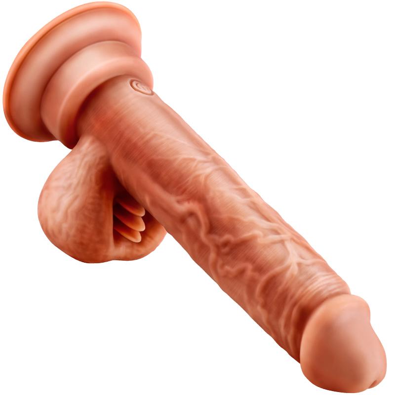 Erocome - Scorpio Thrusting Realistic Dildo Vibrator (Beige) -  Realistic Dildo with suction cup (Vibration) Rechargeable  Durio.sg