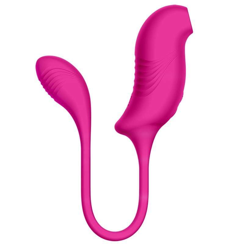 Erocome - Tucana Dual Clitoral Air Stimulator with Bullet (Deep Rose) -  Clit Massager (Vibration) Rechargeable  Durio.sg