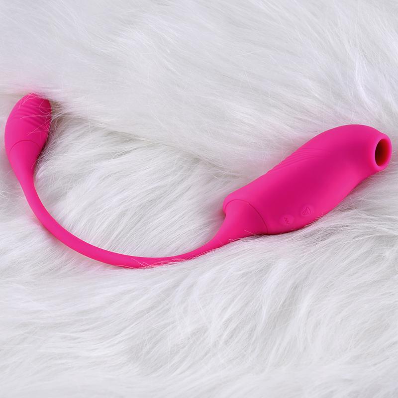 Erocome - Tucana Dual Clitoral Air Stimulator with Bullet (Deep Rose) -  Clit Massager (Vibration) Rechargeable  Durio.sg