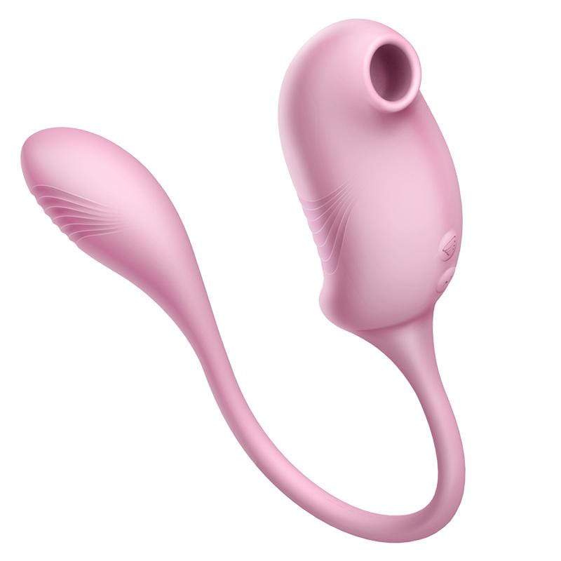 Erocome - Tucana Dual Clitoral Air Stimulator with Bullet (Pink) -  Clit Massager (Vibration) Rechargeable  Durio.sg