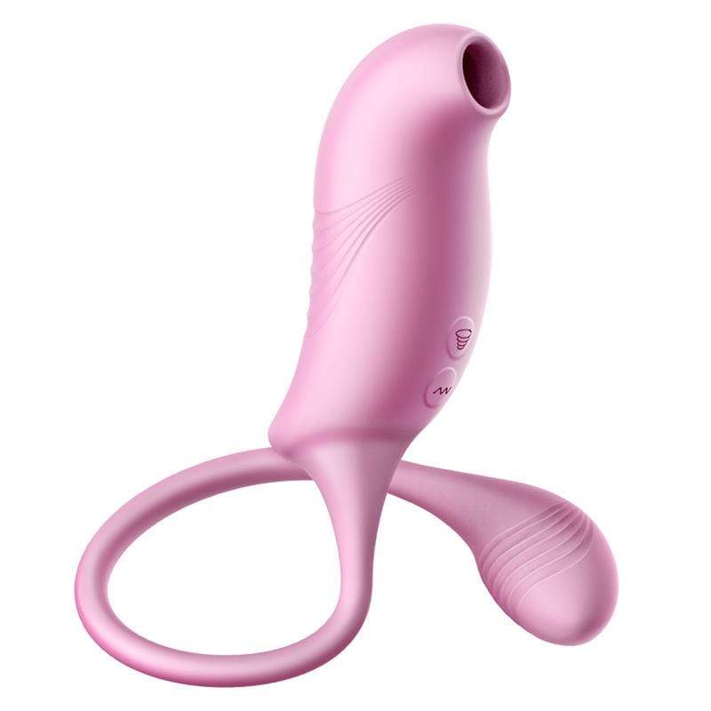 Erocome - Tucana Dual Clitoral Air Stimulator with Bullet (Pink) -  Clit Massager (Vibration) Rechargeable  Durio.sg