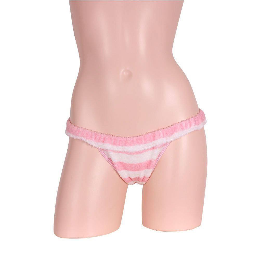 Erox - Beautiful Young Lady's Stripe Panties (Pink) -  Lingerie (Non Vibration)  Durio.sg