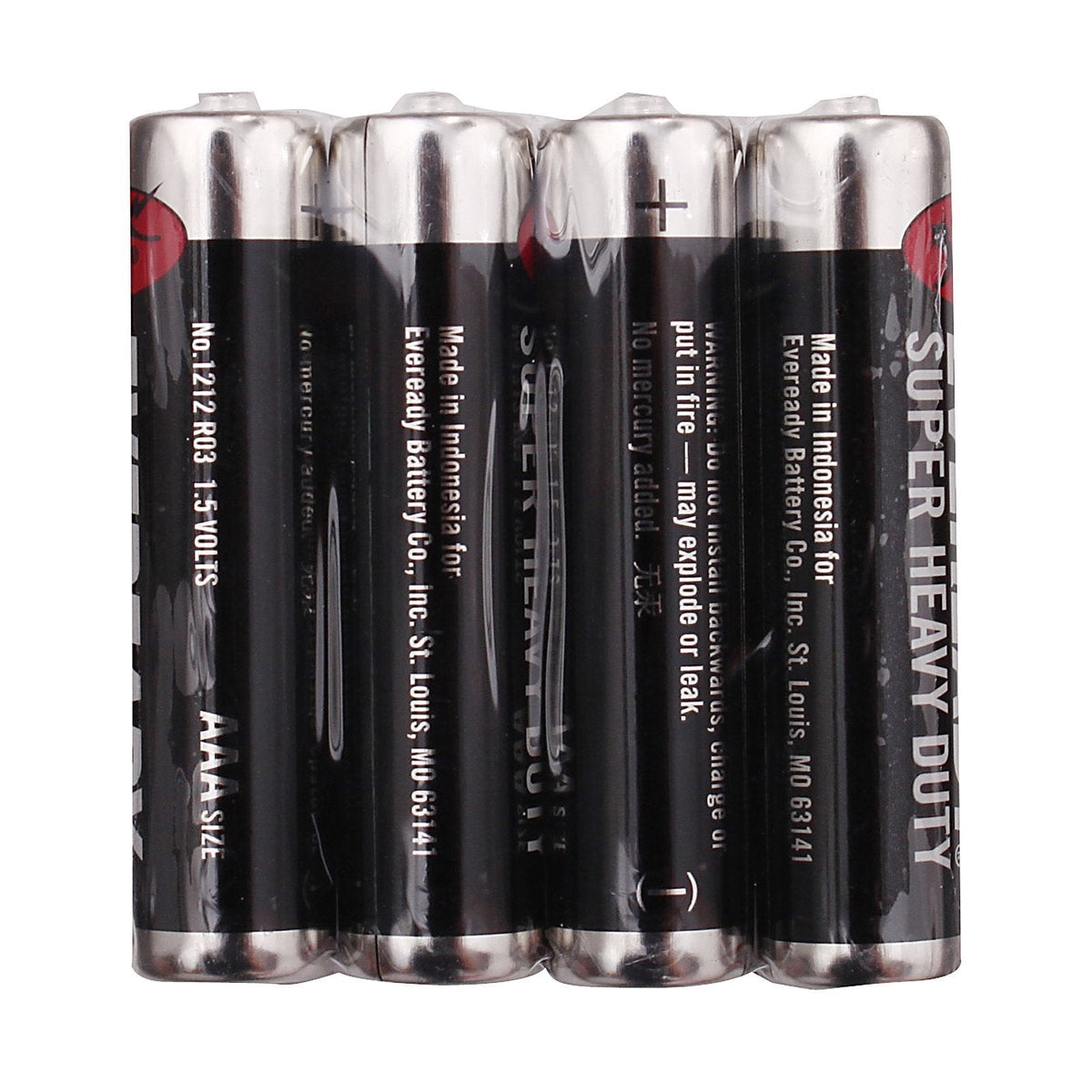 Eveready - 1.5V AAA Battery Pack of 4 (Black) -  Battery  Durio.sg