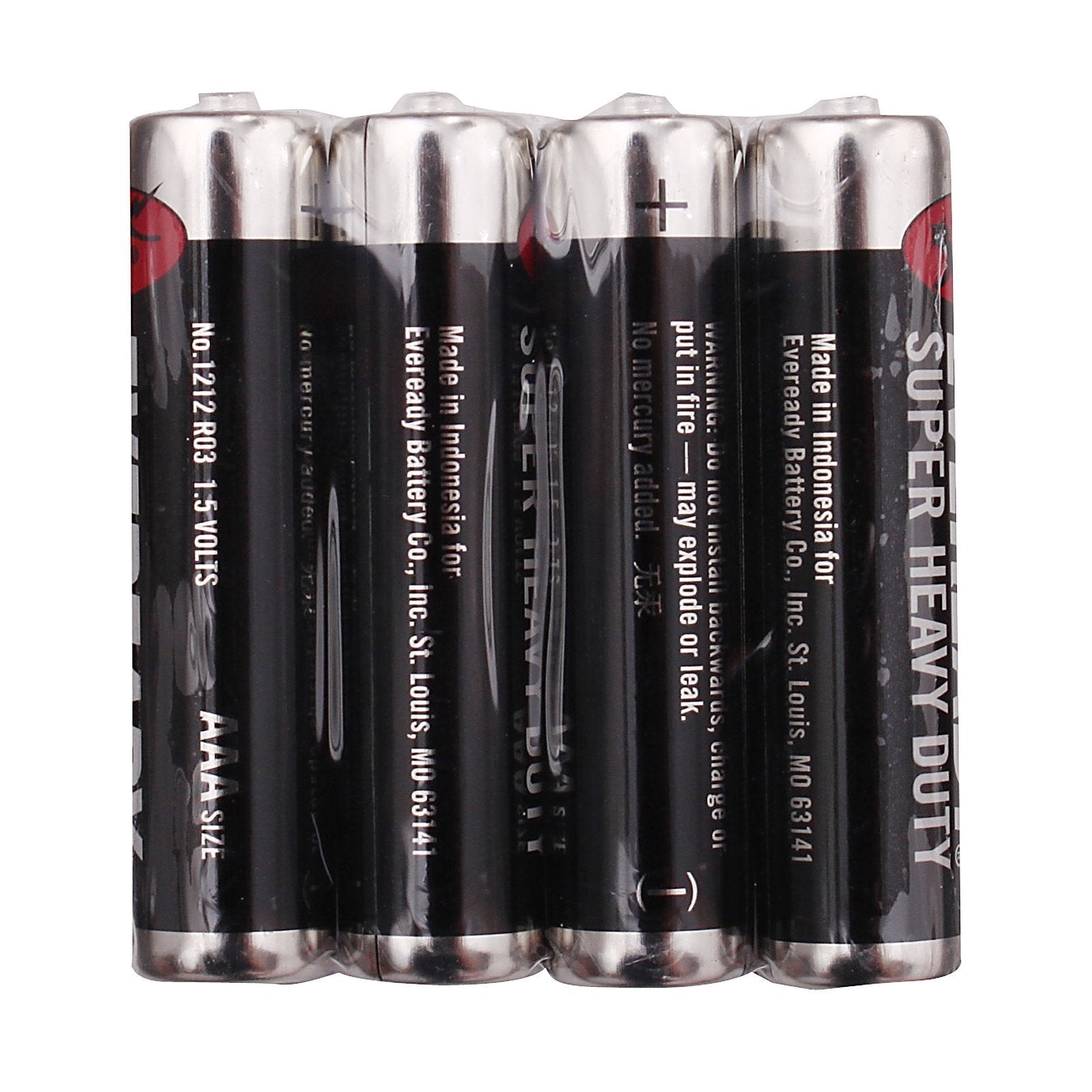Eveready - 1.5V AAA Battery Pack of 4 (Black) -  Battery  Durio.sg