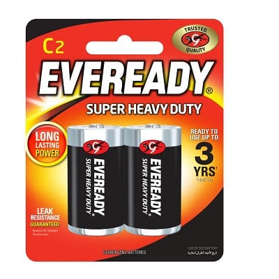 Eveready - Super Heavy Duty M1235 Battery Pack of 2 C2 -  Battery  Durio.sg