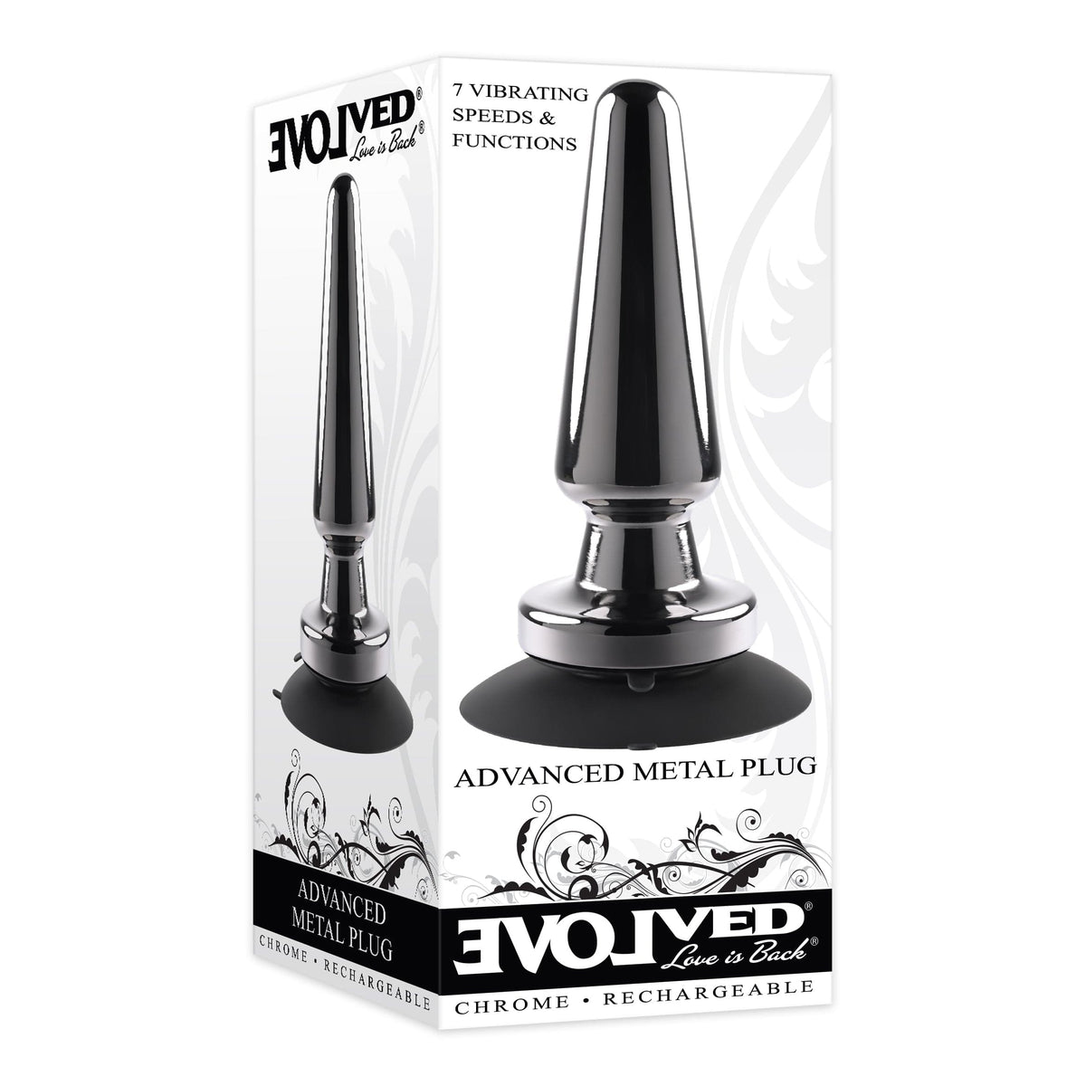 Evolved - Advanced Vibrating Metal Anal Plug with Suction Cup (Black) -  Metal Anal Plug (Vibration) Rechargeable  Durio.sg