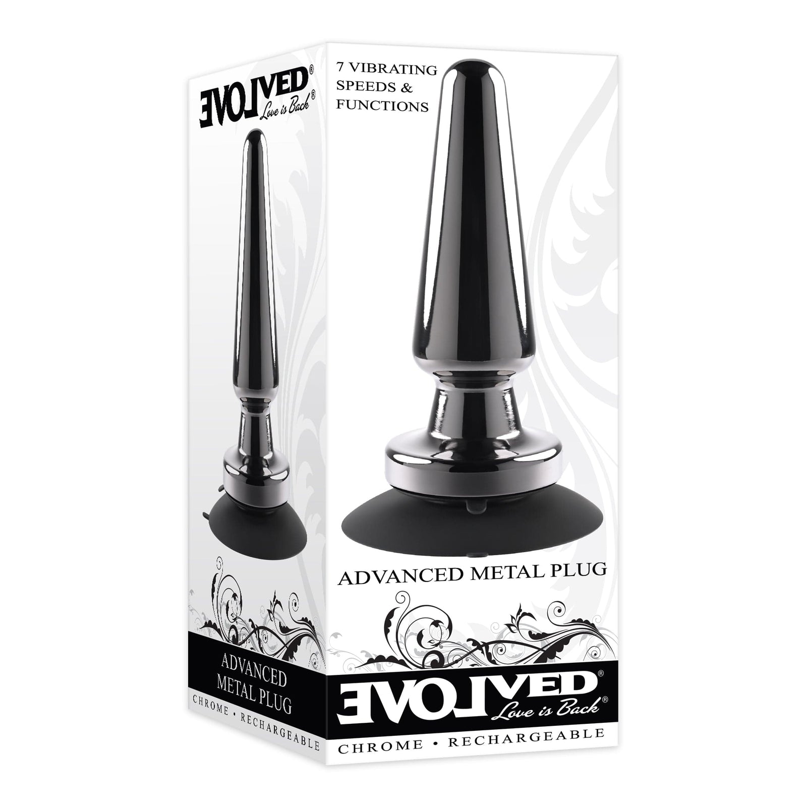 Evolved - Advanced Vibrating Metal Anal Plug with Suction Cup (Black) -  Metal Anal Plug (Vibration) Rechargeable  Durio.sg