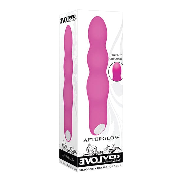 Evolved - Afterglow Light Up Vibrator (Pink) -  Non Realistic Dildo w/o suction cup (Vibration) Rechargeable  Durio.sg
