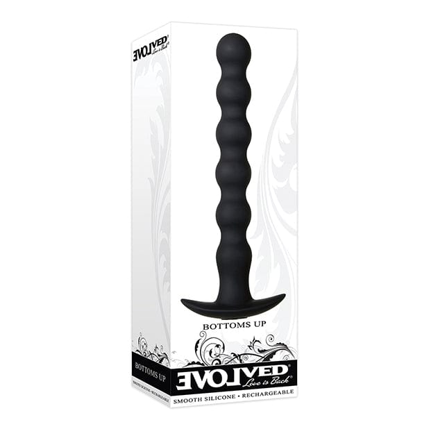 Evolved - Bottoms Up Vibrating Anal Beads (Black) -  Anal Beads (Vibration) Rechargeable  Durio.sg