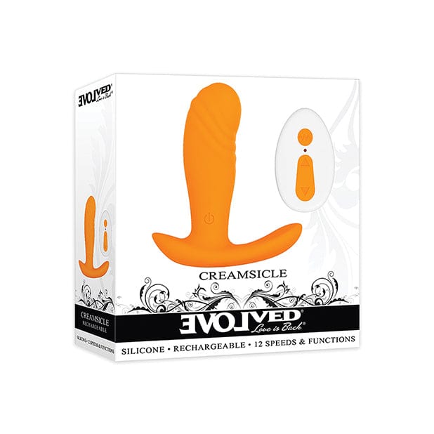 Evolved - Creamsicle Remote Control Silicone Vibrating Anal Plug (Orange) -  Remote Control Anal Plug (Vibration) Rechargeable  Durio.sg