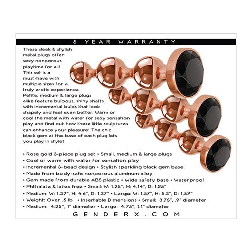 Evolved - Gender X Gold Digger Anal Set (Rose Gold/Black) -  Anal Kit (Non Vibration)  Durio.sg