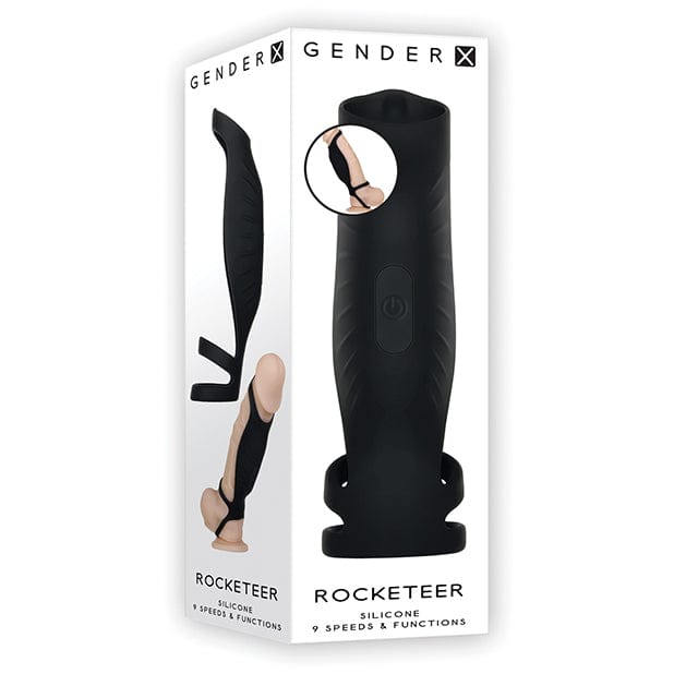 Evolved - Gender X Rocketeer Vibrating Silicone Penis Sheath (Black) -  Cock Sleeves (Vibration) Rechargeable  Durio.sg