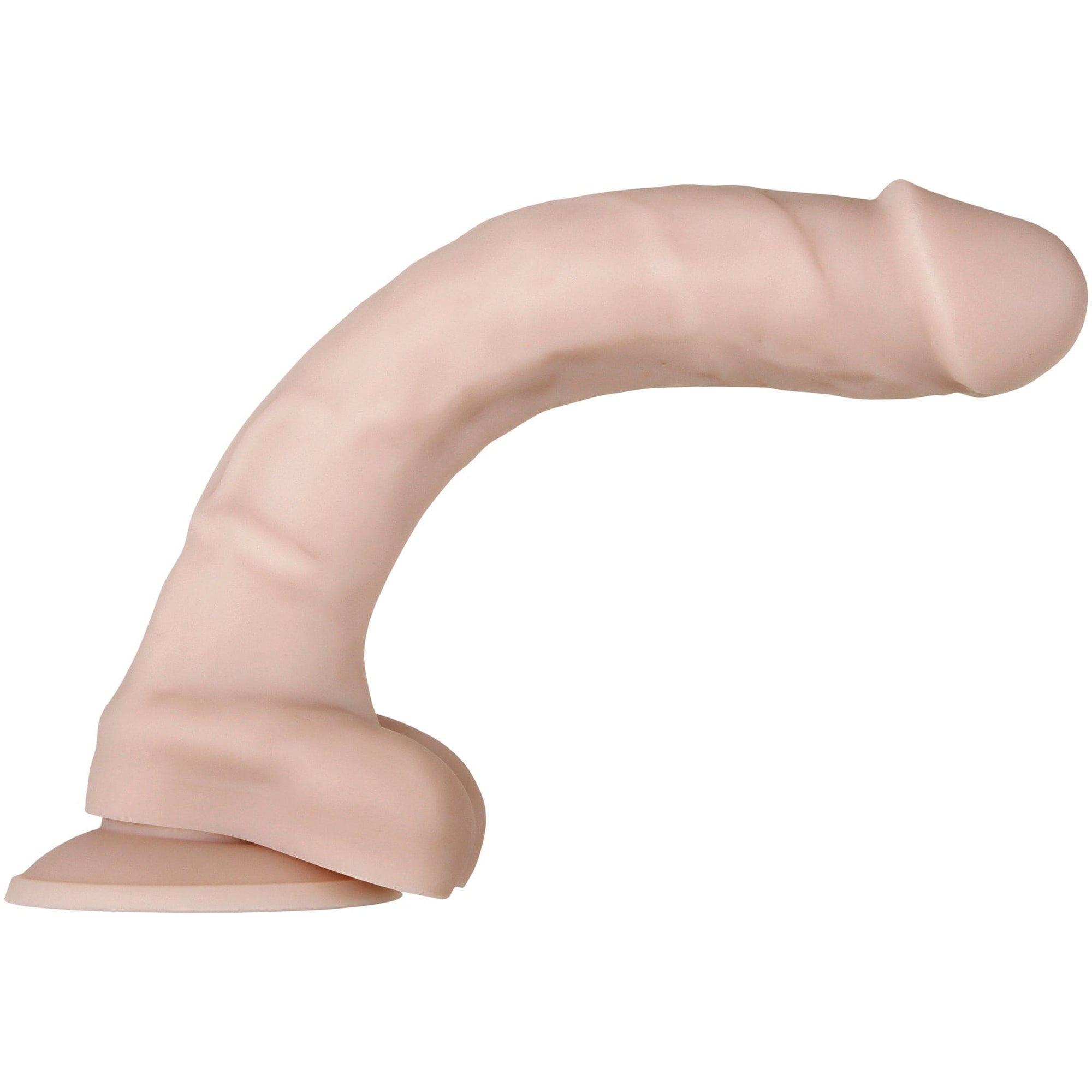 Evolved - Real Supple Silicone Posable Realistic Dildo 10" (Beige) -  Realistic Dildo with suction cup (Non Vibration)  Durio.sg