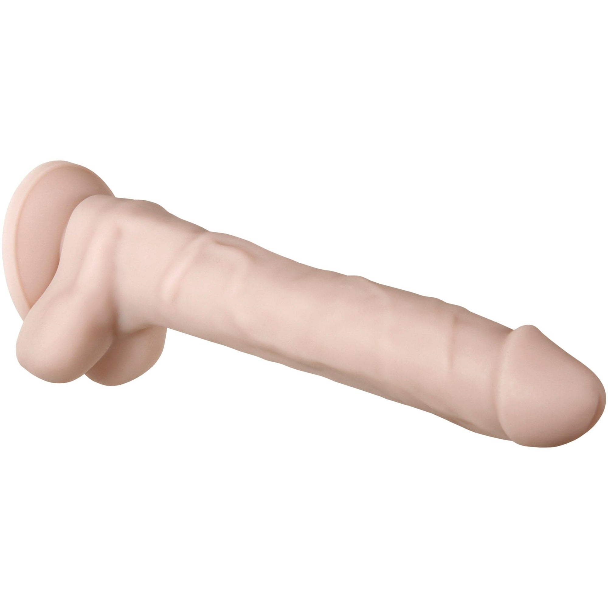 Evolved - Real Supple Silicone Posable Realistic Dildo 10" (Beige) -  Realistic Dildo with suction cup (Non Vibration)  Durio.sg
