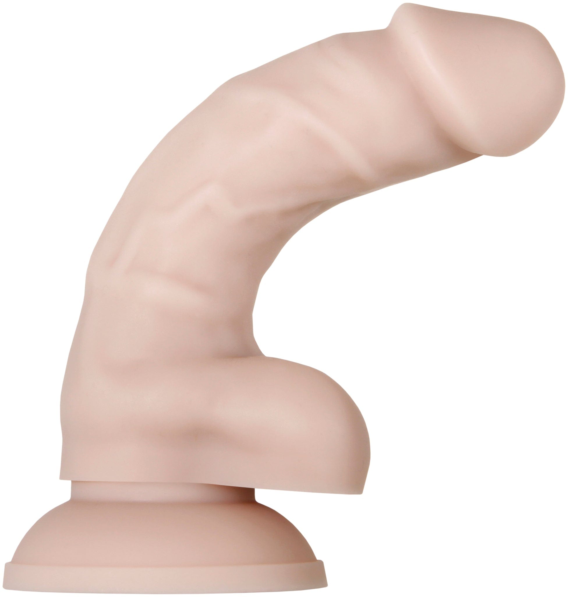 Evolved - Real Supple Silicone Posable Realistic Dildo 6" (Beige) -  Realistic Dildo with suction cup (Non Vibration)  Durio.sg