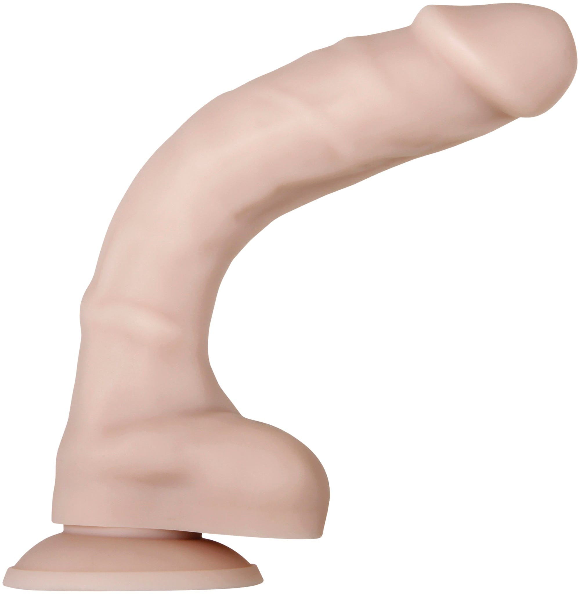 Evolved - Real Supple Silicone Posable Realistic Dildo 8" (Beige) -  Realistic Dildo with suction cup (Non Vibration)  Durio.sg
