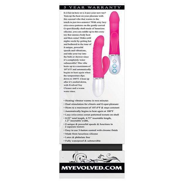 Evolved - Sweet Heat G Spot Rabbit Vibrator (Pink) -  Rabbit Dildo (Vibration) Rechargeable  Durio.sg