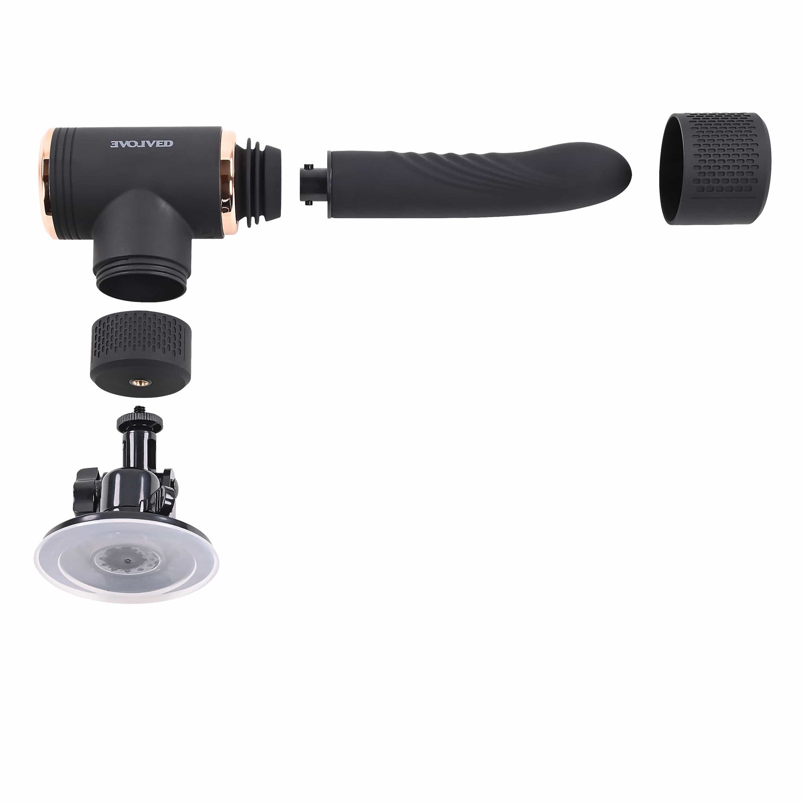 Evolved - Too Hot to Handle Mountable Thrusting Sex Machine (Black) -  Non Realistic Dildo w/o suction cup (Vibration) Rechargeable  Durio.sg