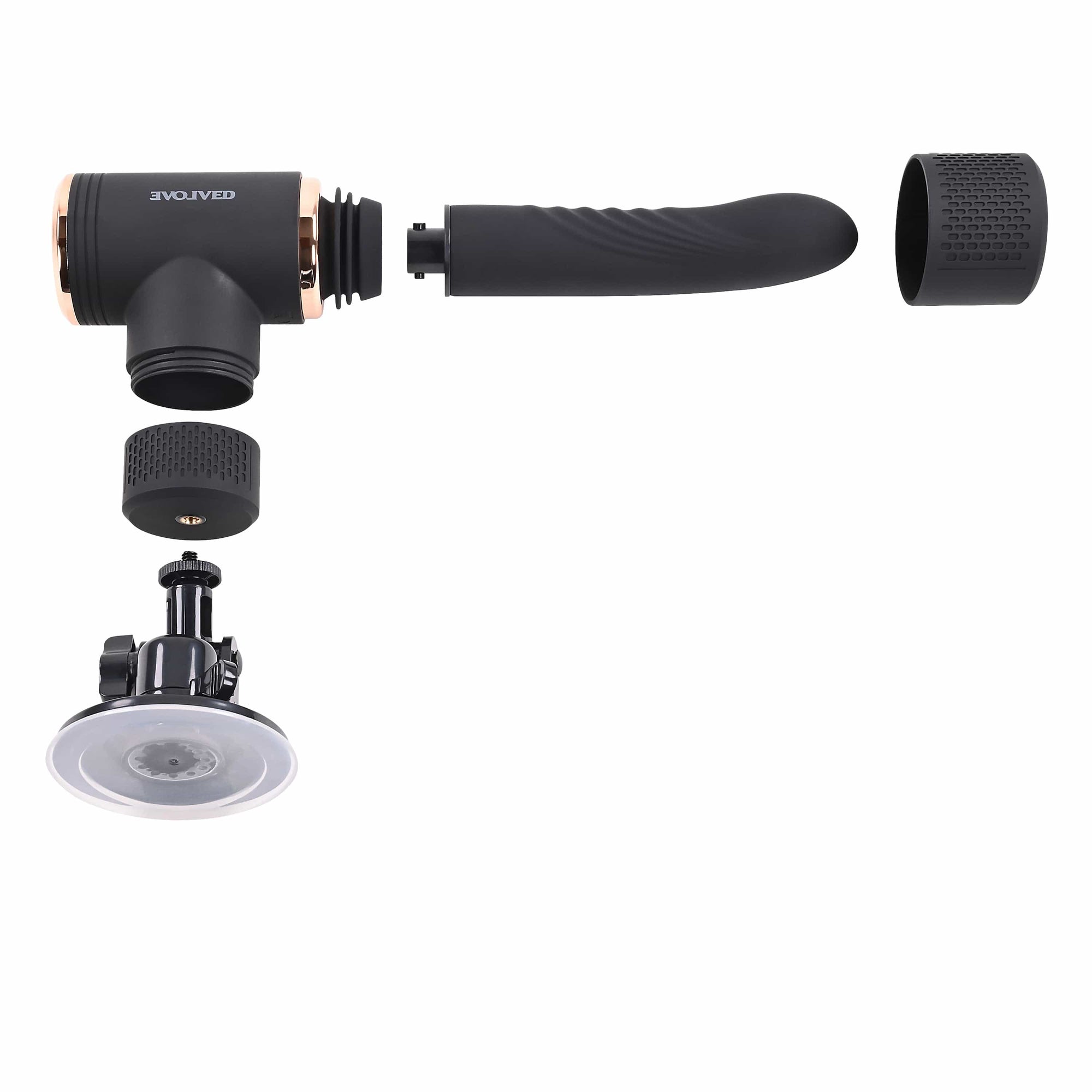 Evolved - Too Hot to Handle Mountable Thrusting Sex Machine (Black) -  Non Realistic Dildo w/o suction cup (Vibration) Rechargeable  Durio.sg